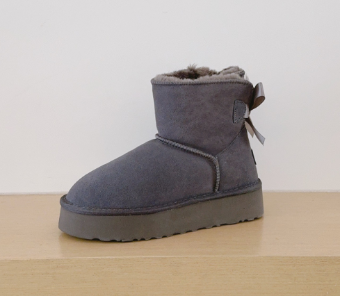 T588-843 Velvet thick soled high top snow boots