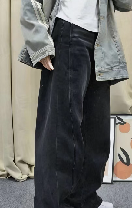 T588-1025  Loose denim casual pants