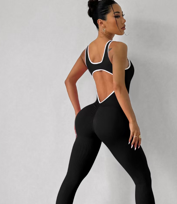 T588-1038 Sports one-piece sleeveless quick drying tight yoga suit