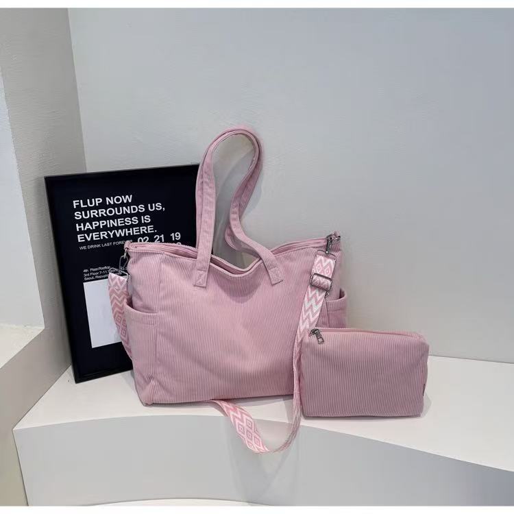 T588-859 Corduroy women's crossbody bag commuting tote bag