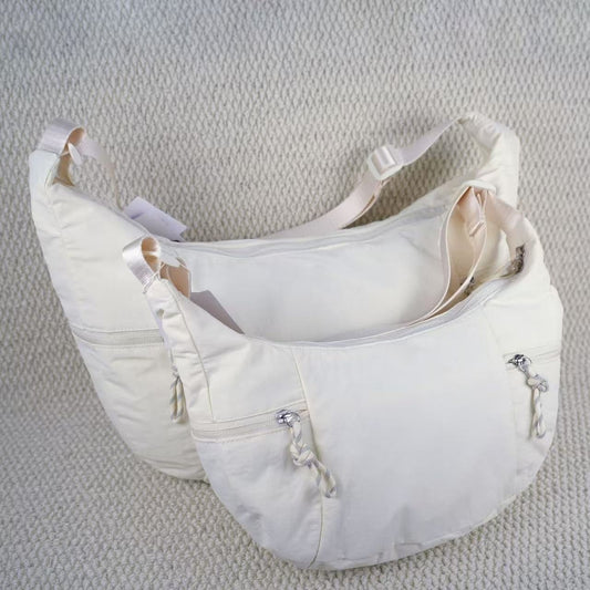 T588-894  Women's diagonal cross bag with cow horns, single shoulder crescent bag