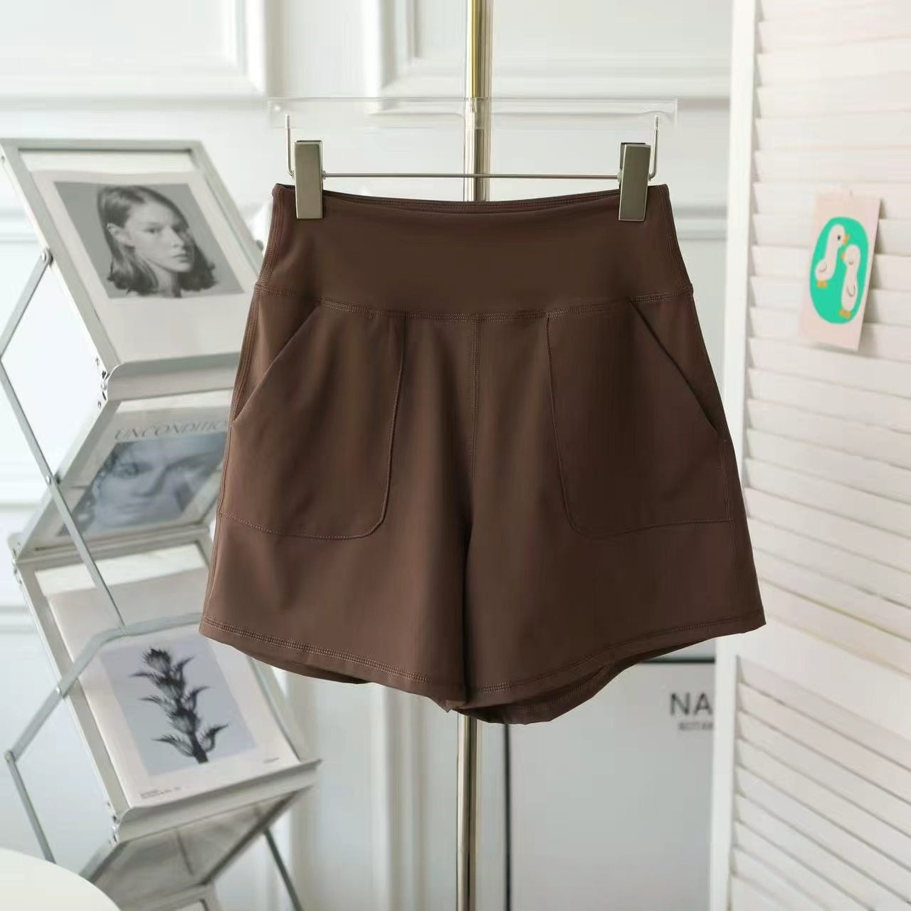 T588-1130 Women's fitness exercise quick drying breathable high waisted shorts