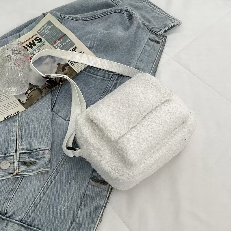 T588-495 Plush handbag, hand-held shoulder bag-GYBB