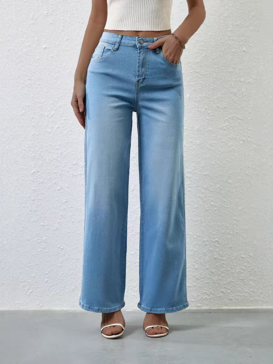T588-746  High waisted loose casual women's jeans -GYYF