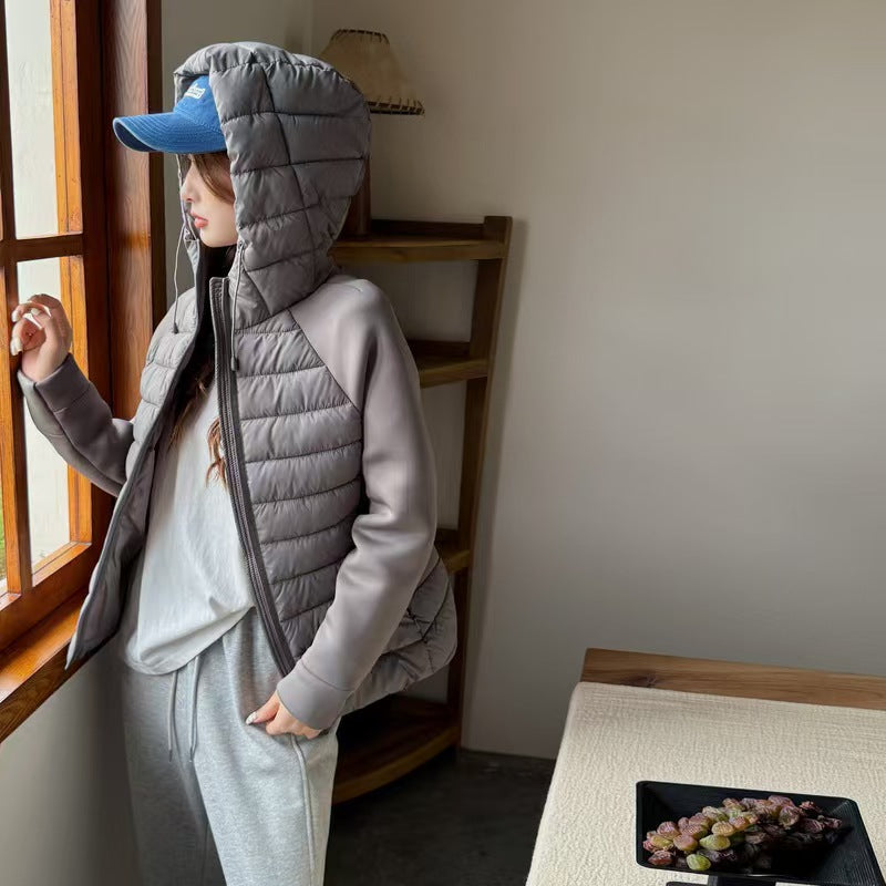 T588-743  Splicing new long coat for slim fit-GYYF