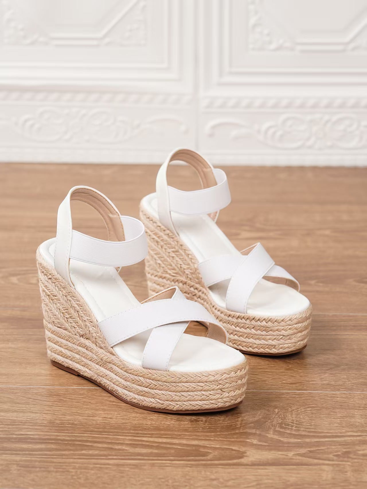 T588-1195  Sandals with Thick Bottom Slope and Women's Sandals