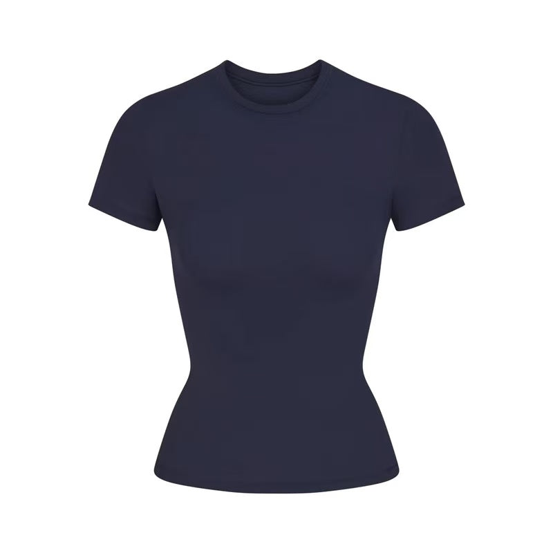 T588-1104 Short sleeved comfortable and beautiful solid color
