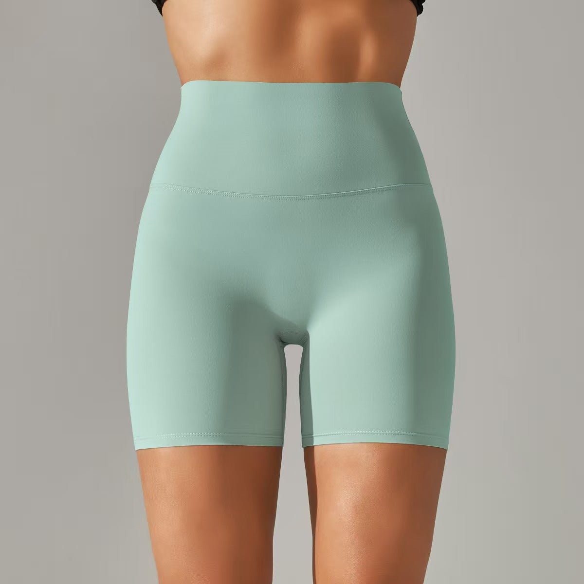 T588-131 Women's shorts, three part pants, high waist, tight fitting, elastic sports and fitness pants