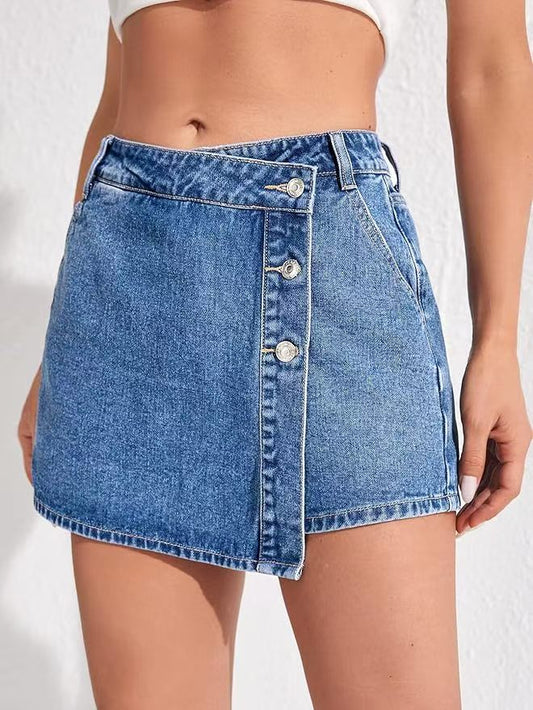 T588-1123  Cowboy personalized split short skirt pants