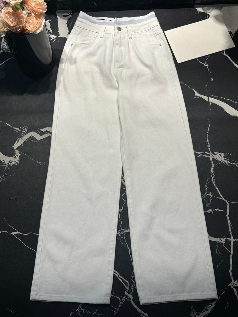 T588-853 High waisted, loose and wide leg new jeans