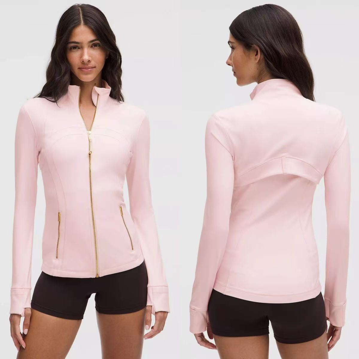 T588-1081 New sports jacket slim fit yoga top long sleeved
