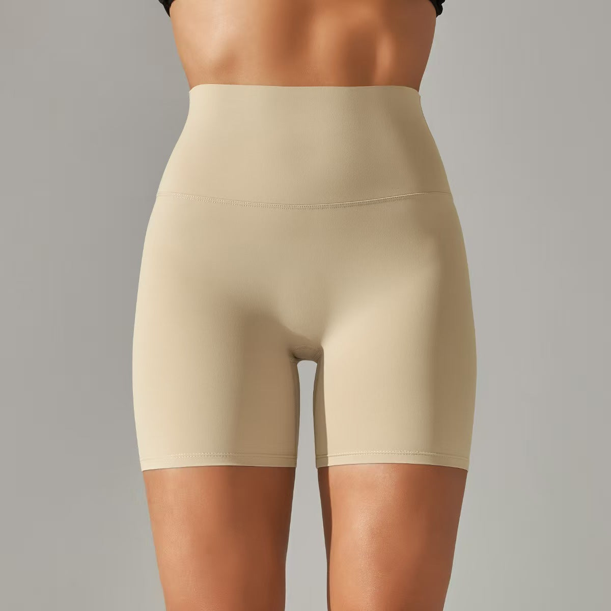 T588-131 Women's shorts, three part pants, high waist, tight fitting, elastic sports and fitness pants