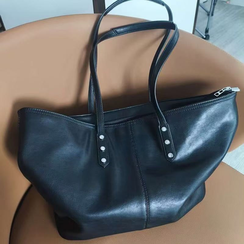 T588-736 Cowhide backpack, large bag, shopping bag