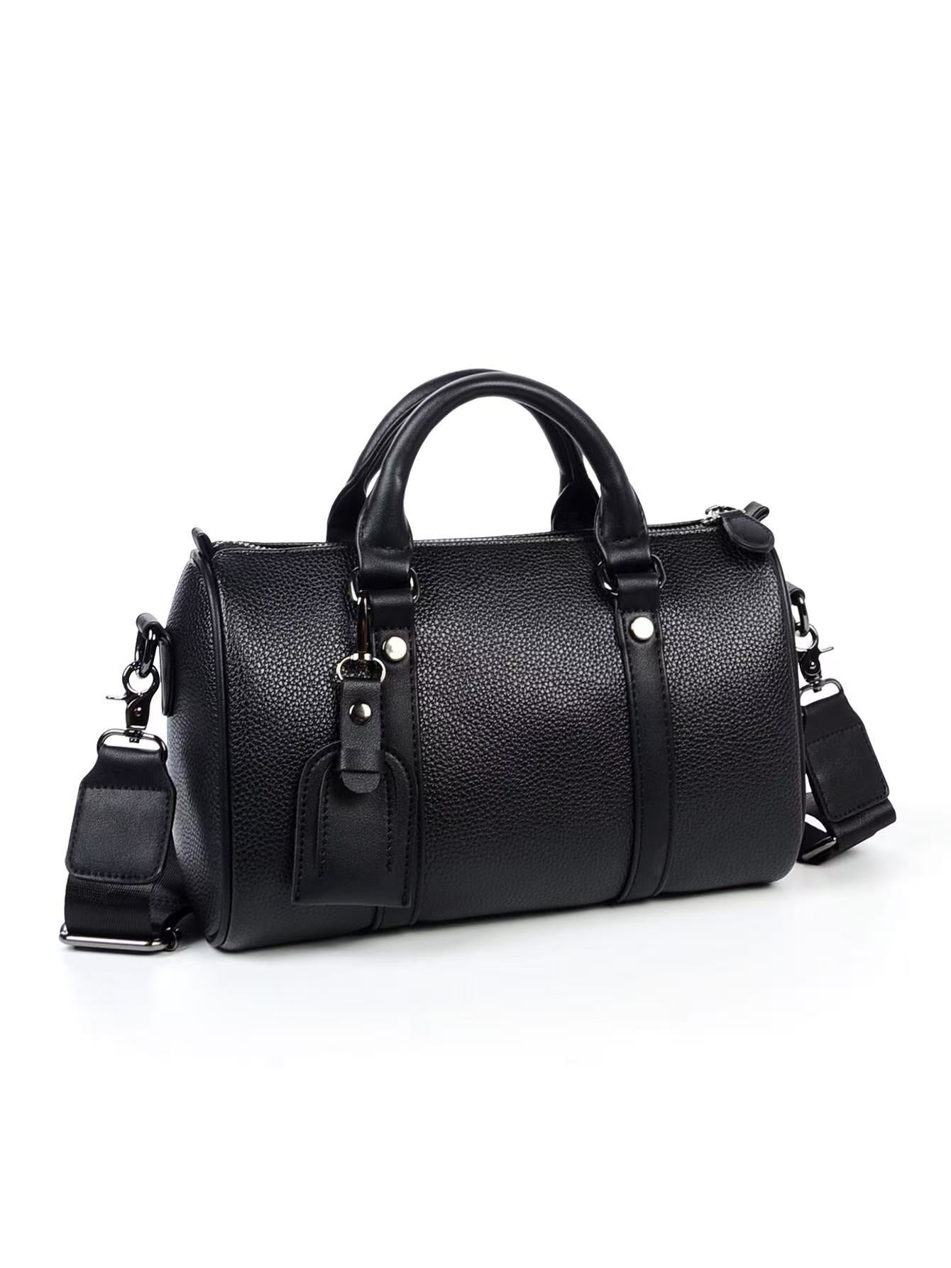 T588-741   Handbag, stylish and beautiful, all black leather