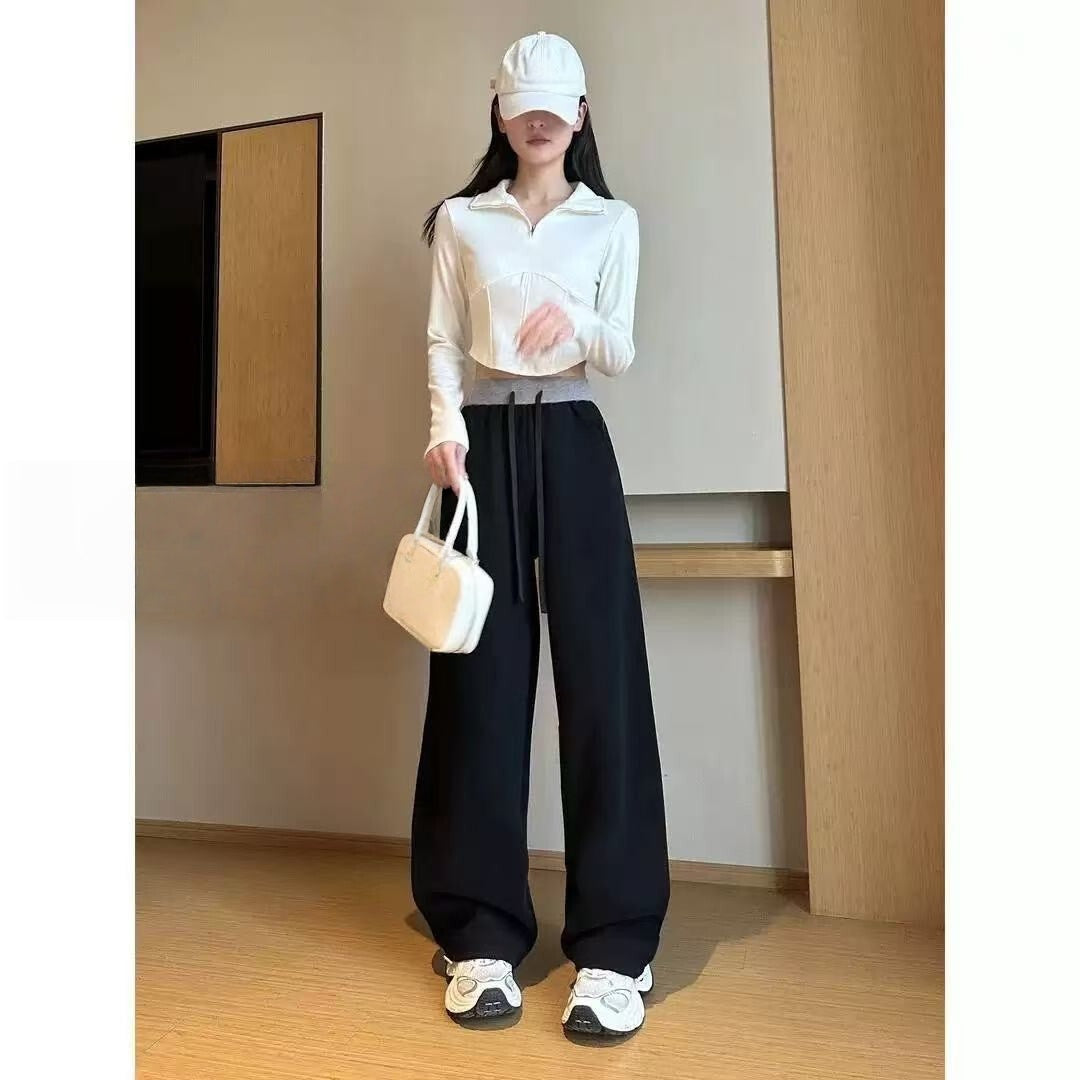 T588-721 Leisure wide leg style pants-1688YF