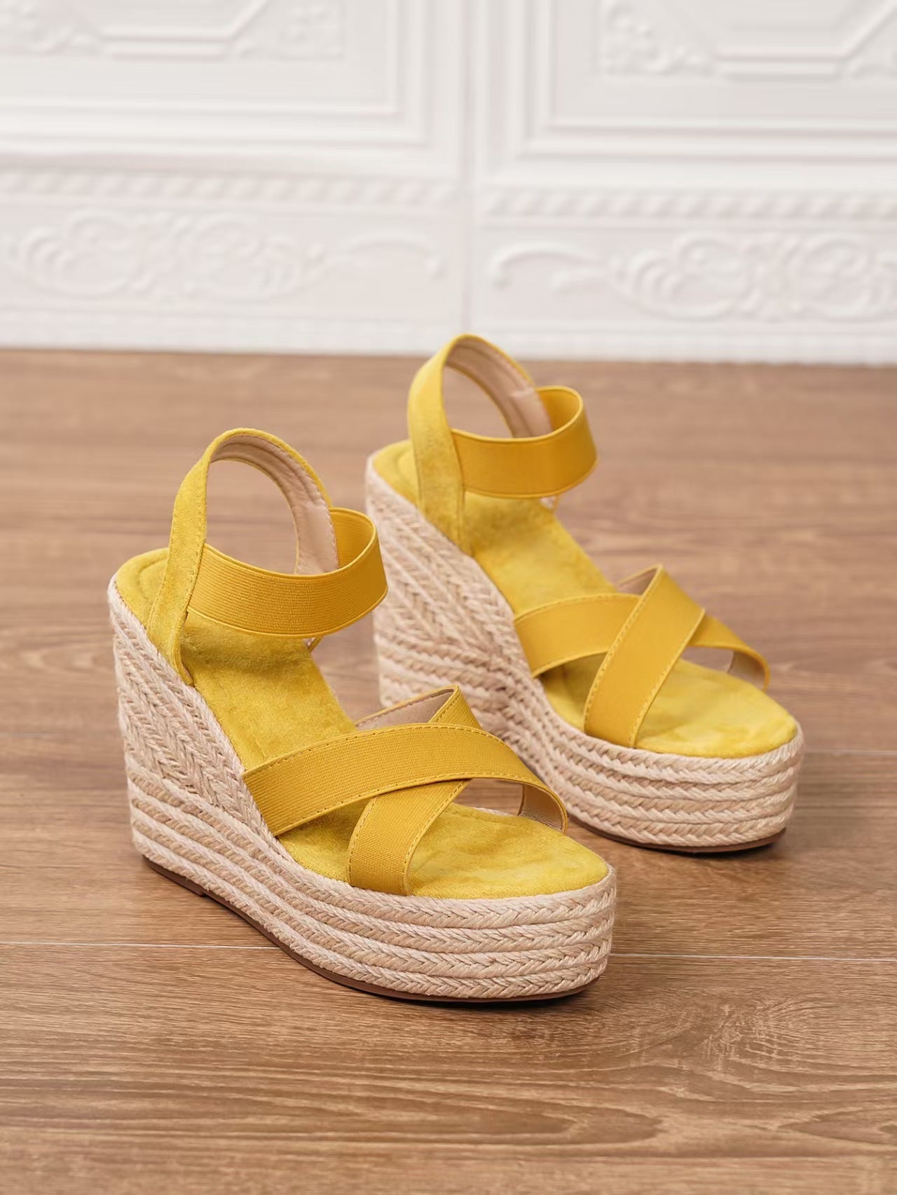 T588-1195  Sandals with Thick Bottom Slope and Women's Sandals