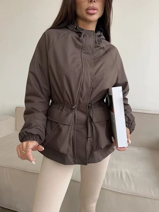 T588-771   Casual women's assault suit hooded drawstring